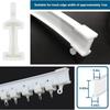 8Pcs Plastic Flexible Bendable Curtain Track End Stops Replacement Curtain Track Fittings End Caps for Smooth Operation