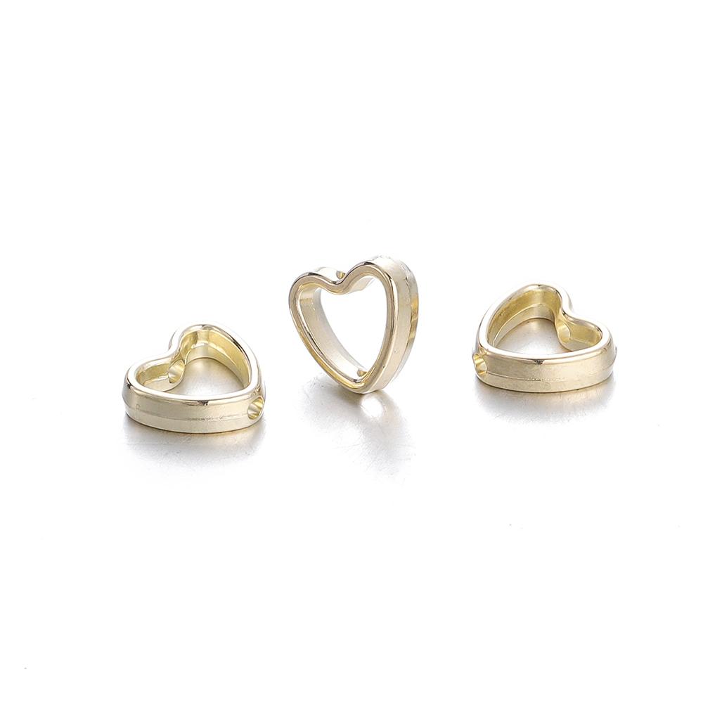 

50pcs Love Heart Square Circle CCB Beads Frame Spacer Beads for DIY Necklace Bracelet Connectors Jewelry Making Supplies