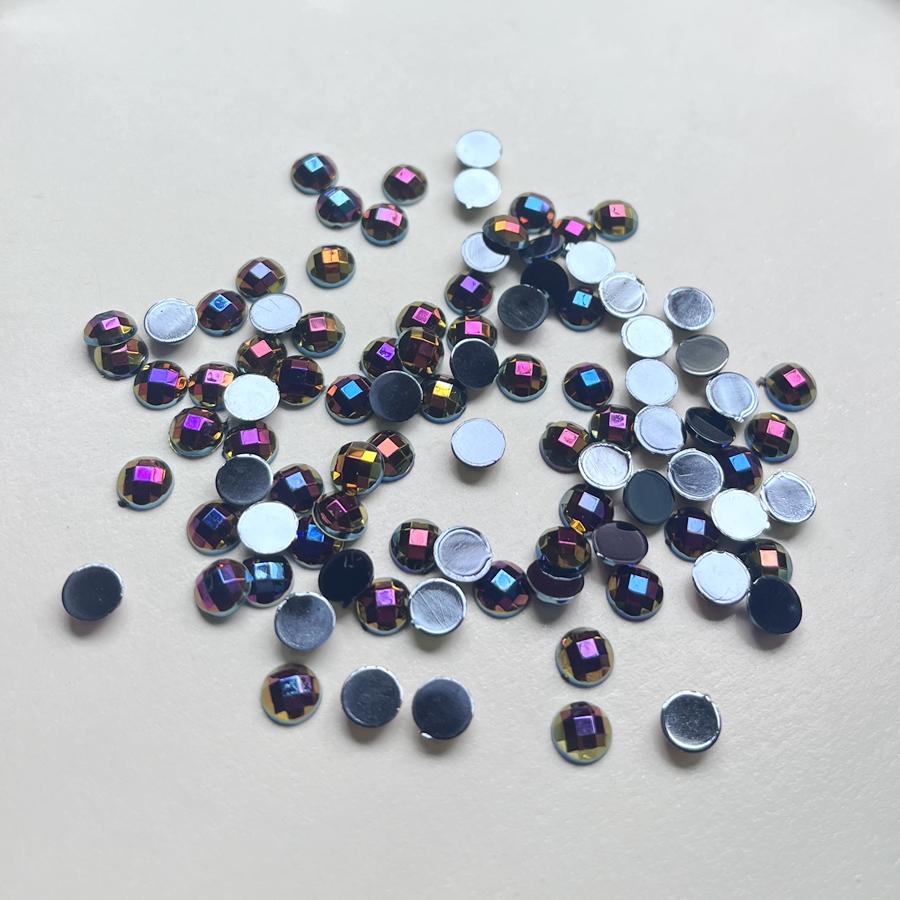 

Блестящие 6 мм поверхность земли AB цветные стразы DIY ювелирные украшения для ногтей аксессуары декоративные плоская задняя часть 150 шт./лот чёрный
