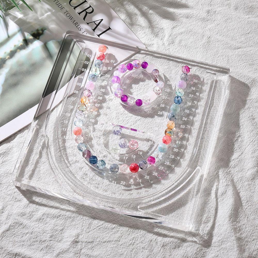 Multiple Grooves Necklace Designs Tray Acrylic Bracelet Display Stand Jewelry Making