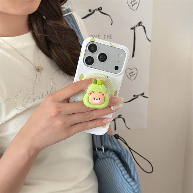 Trendy Magnetic Cartoon Animal Fruit Case for iPhone 17/16 Pro Max/15 Pro.
