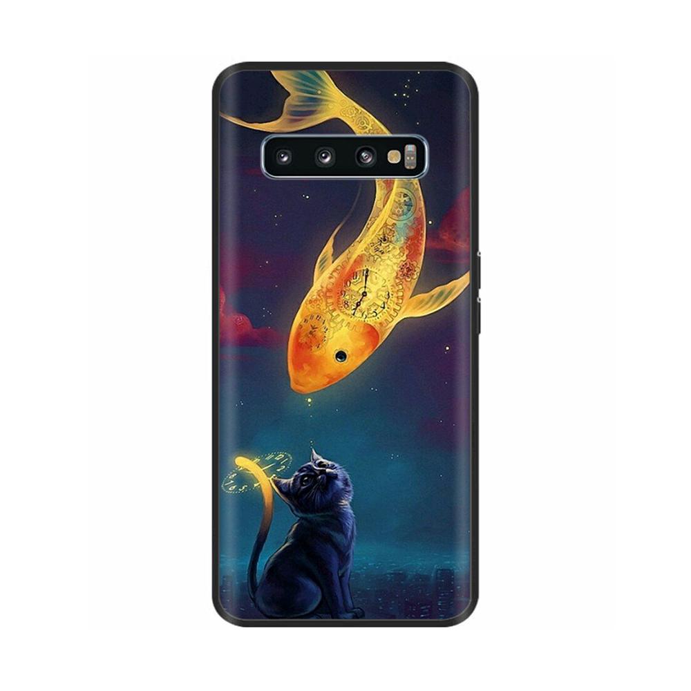 Shockproof Cover For Samsung Galaxy S10 Phone Case Animals Painted Shell For Samsung S10 Plus S10+ S 10 Soft Silicone Back Cover