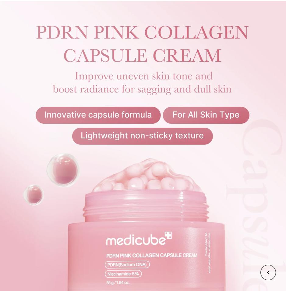 Medicube PDRN Crème Capsule Collagène Rose 55g