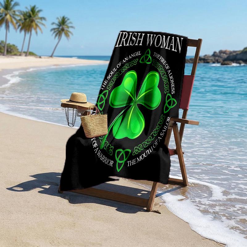 Irish Fashion Beach Towel: Ideal for Summer Adventures Soft, absorbent and quick drying suitable for swimming and bathing