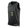 Nike Dri-Fit Alphanumeric Print Colorblock Basketball Tank City Edition Season 2023/24 Men Tops Black DX8511-010