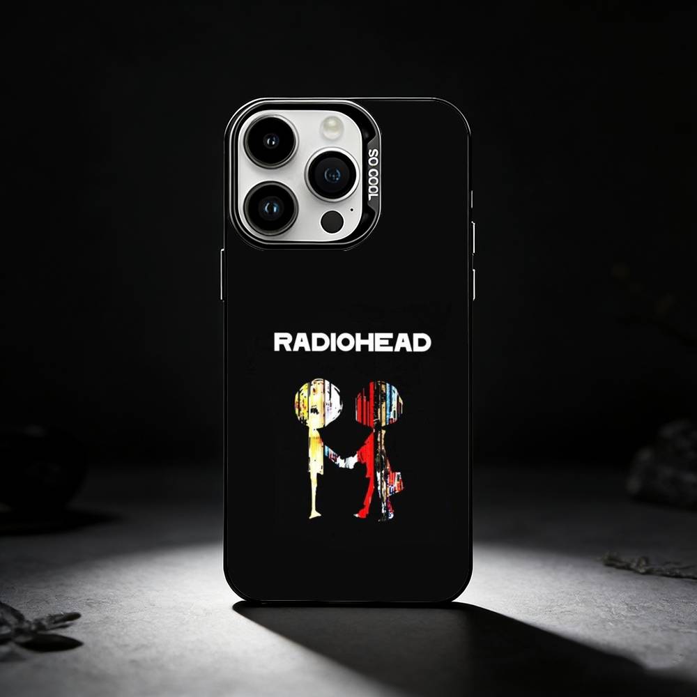 Classic R-Radiohead Rap Band Phone Case For iPhone 17,16,15,14,13,12,11 Plus,Pro Max,XS,Colored silver phone case