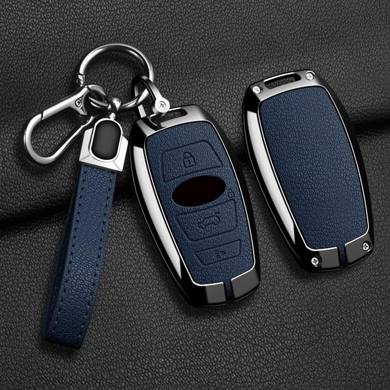 Zinc Alloy Leather Car Key Case For Subaru Brz Forester Legacy Outback Wrx Sti Impreza Xv Crosstrek Key Fob Car Accessories