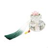 Car Dashboard Accessory with Crystal Floral Ornament