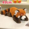 New Cuddly Pretty Lie Prone Animal Plush Toys Soft Fluffy Lifelike Red Panda Raccoon Panda Doll Kawaii Home Decor Kids Gift