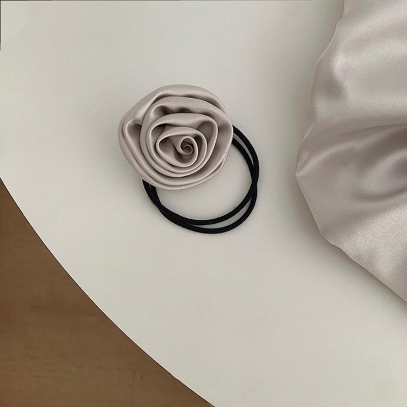 Hair Tie Rose Ribbon Hair Rope Rose Silky Scrunchies Princess Ribbon Tie Princess Scrunchies Hair Tie Rosettes