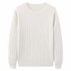 Men's High Elastic Striped Crew Neck Slim Fit Long Sleeve Knitwear Sweater - Autumn/Winter Thickened Base Layer