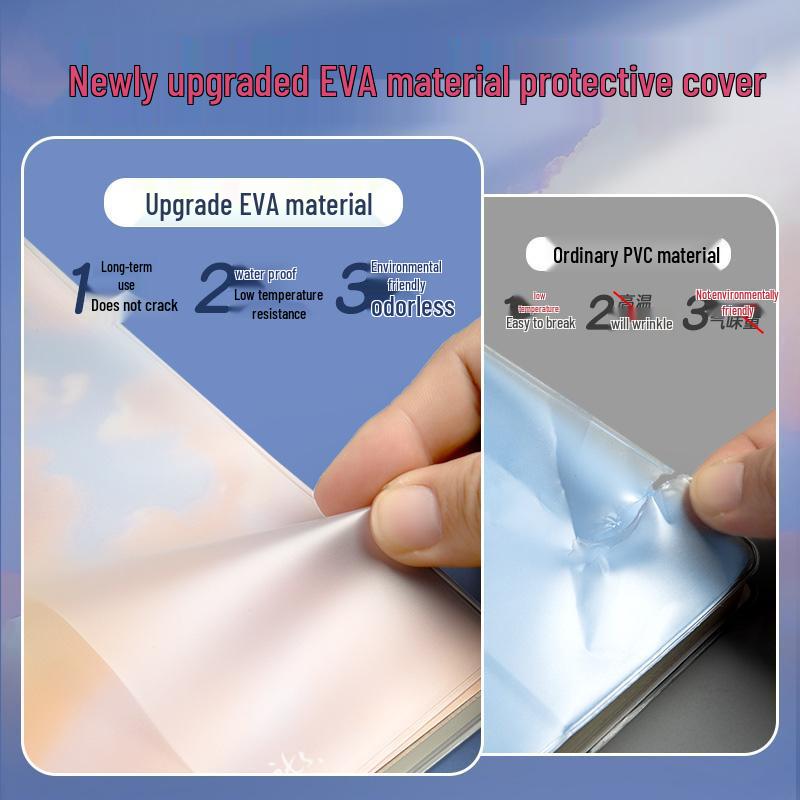 Verdickte Gummiabdeckung Hochwertiges Notizbuch für Studenten - Frisches, schlichtes Design