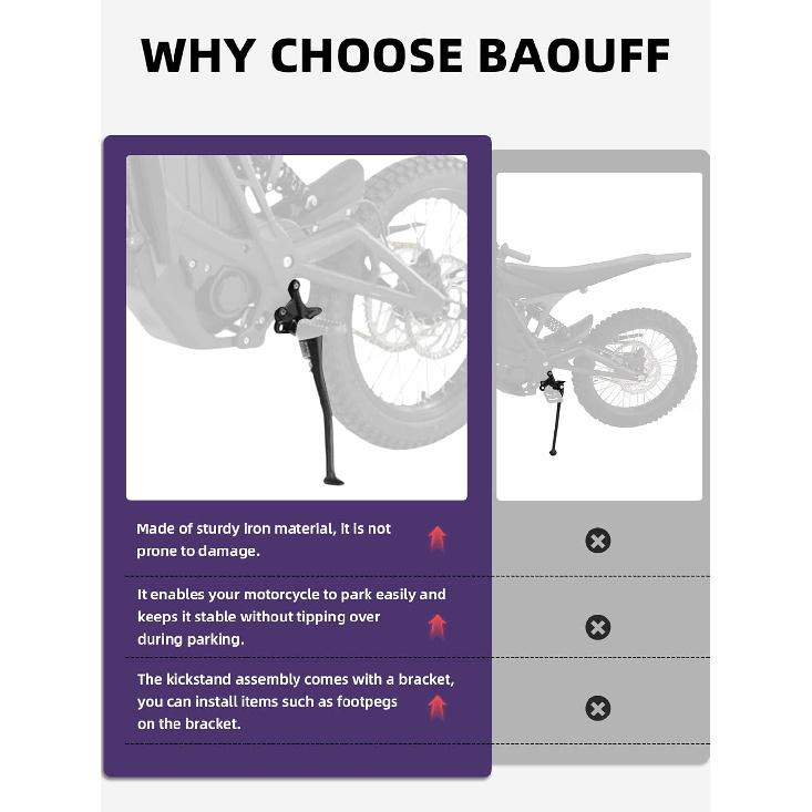 Ensemble béquille pour E Ride Pro, Ensemble béquille en fer avec support pour vélo électrique Eride Pro SS/S/SR