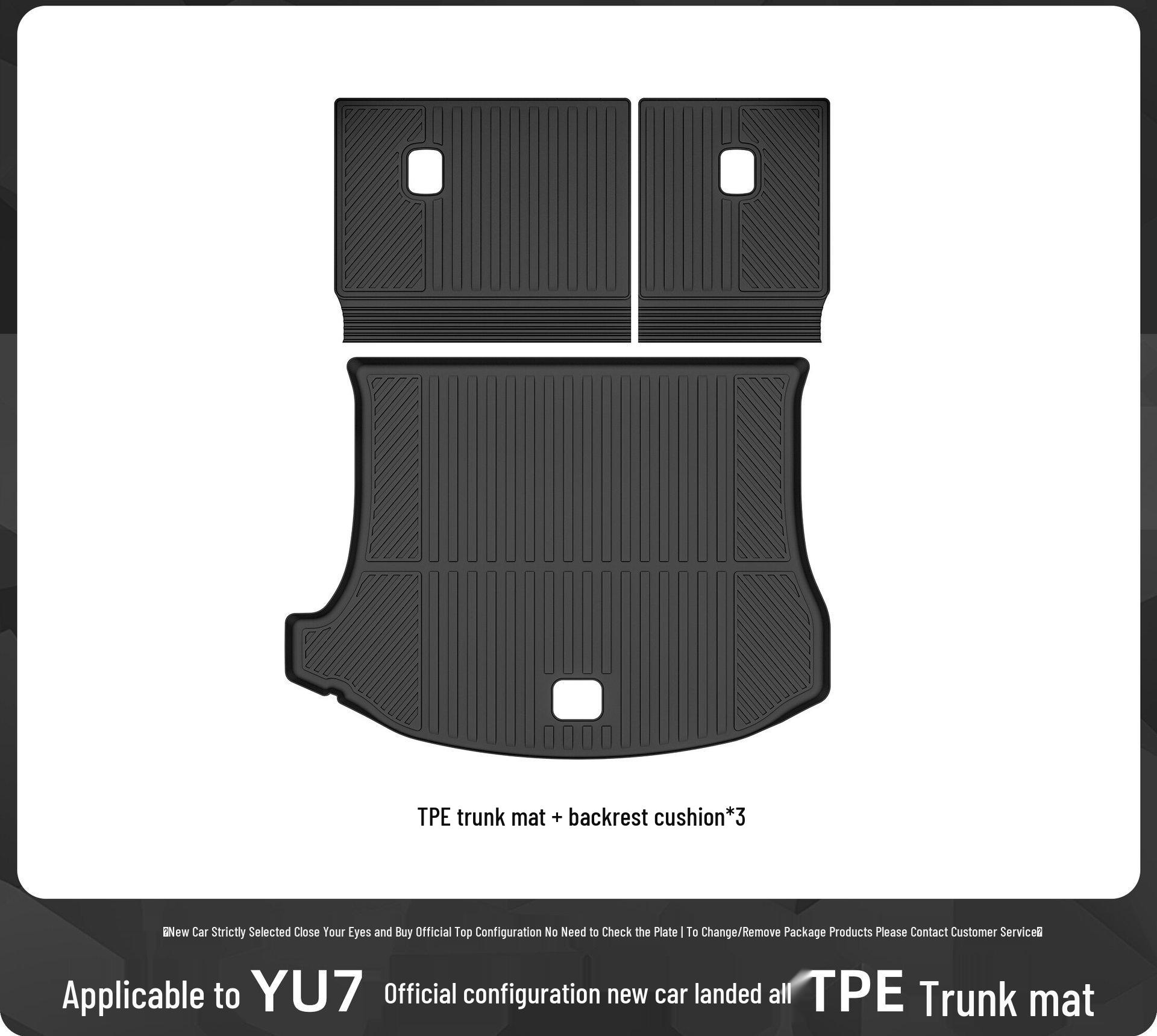Xiaomi YU7 Trunk Mat & Rear Seat Backrest Anti-Slip Interior Protector