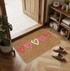Tappetino Colorato a Forma di Cuore con Frasi d'Amore Tappetino Antiscivolo per Ingresso Decorazione Casa San Valentino Tappeto di Benvenuto per Portico