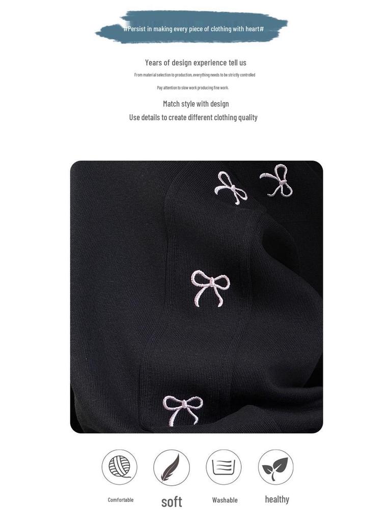 2025 New Style Fleece-Lined Sweatpants for Junior High School Girls