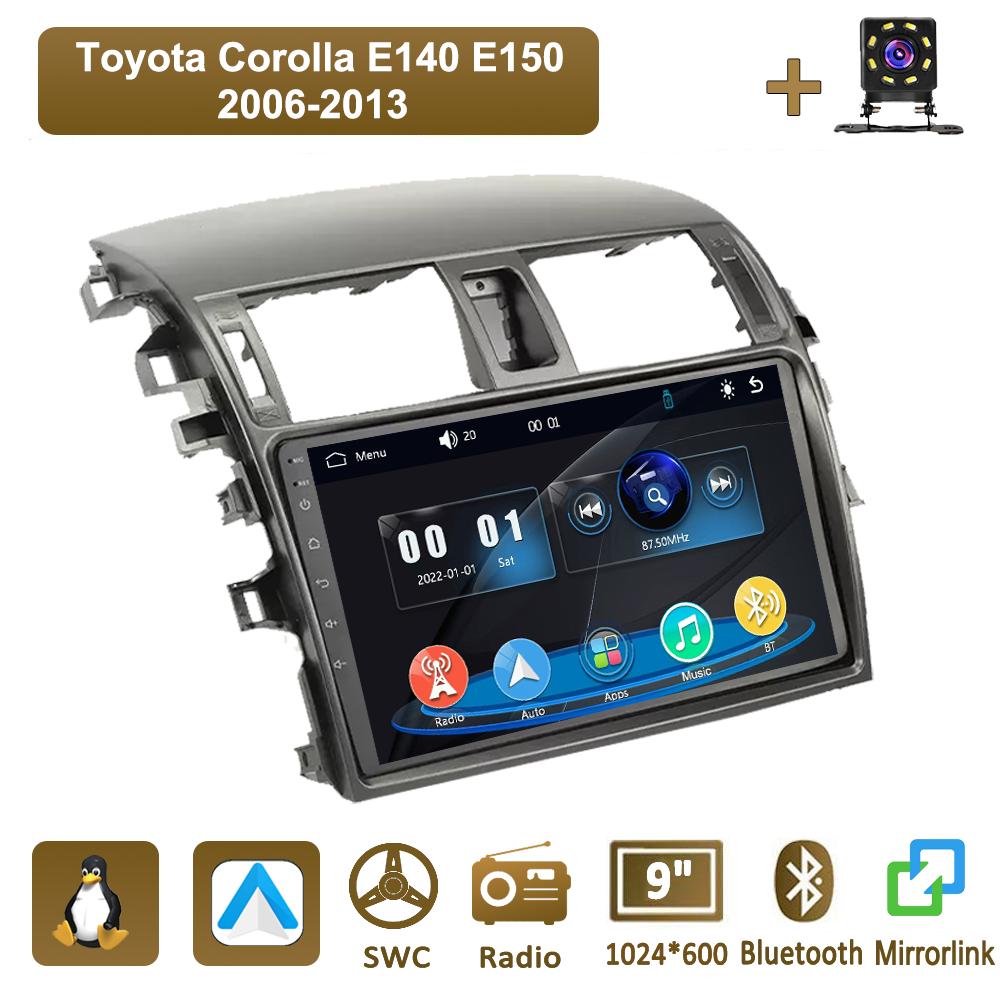 

Icreative Car Radio Multimedia MP5 Player Head Unit Stereo BT For Toyota Corolla E140 E150 2006-2013 чёрный
