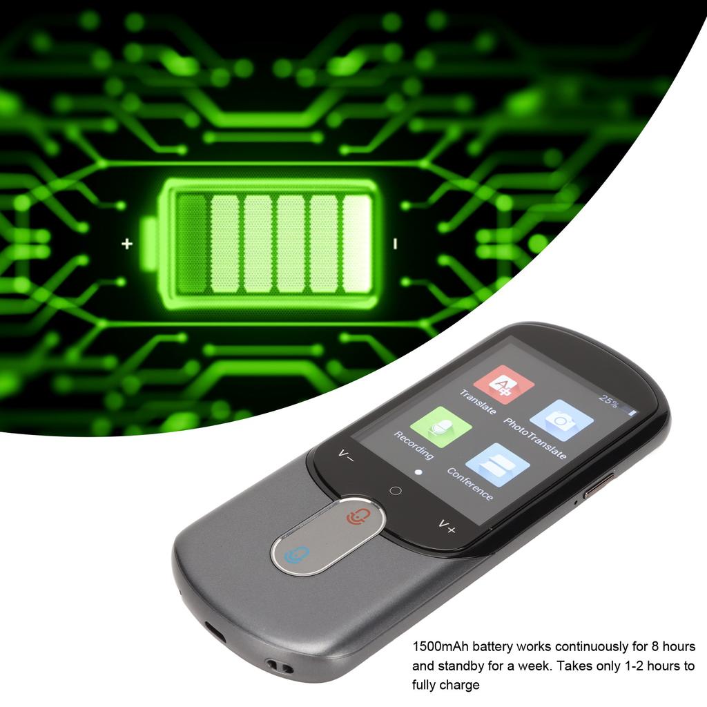 Smart Translator 2.88in Real Time Two Way Translation Portable Intelligent Language Voice Translator