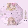 Cartoon Fully Automatic Anti-Rebound Children's Folding UV Umbrella