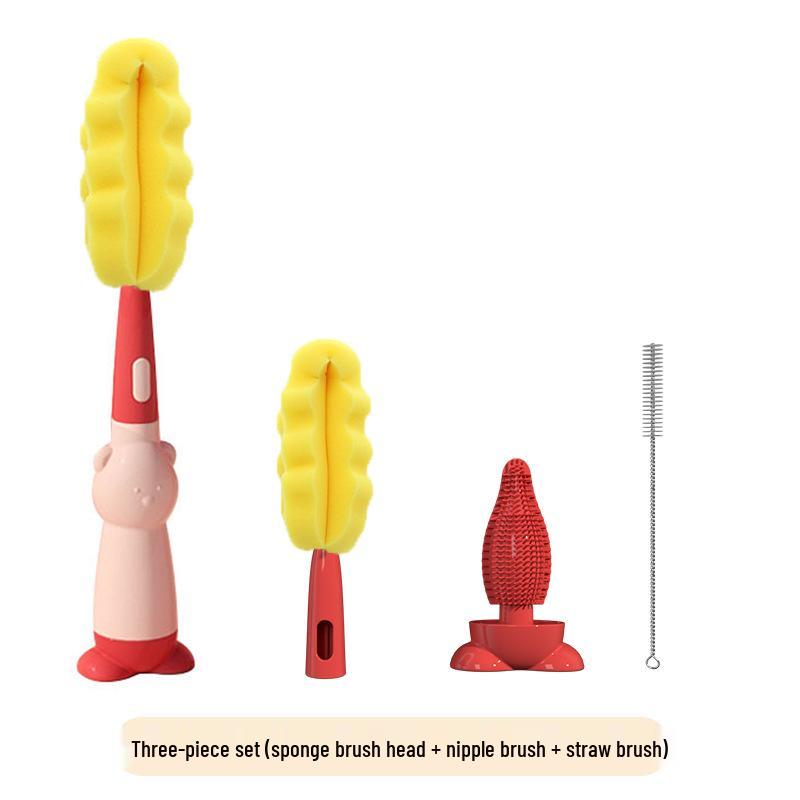 Silicone Baby Bottle & Nipple Cleaning Brush Set