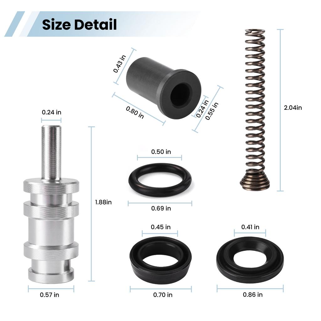 Master Cylinder Rebuild Kit Front for Harley Dual Disc Models 1996-2017 Replace 45072-96