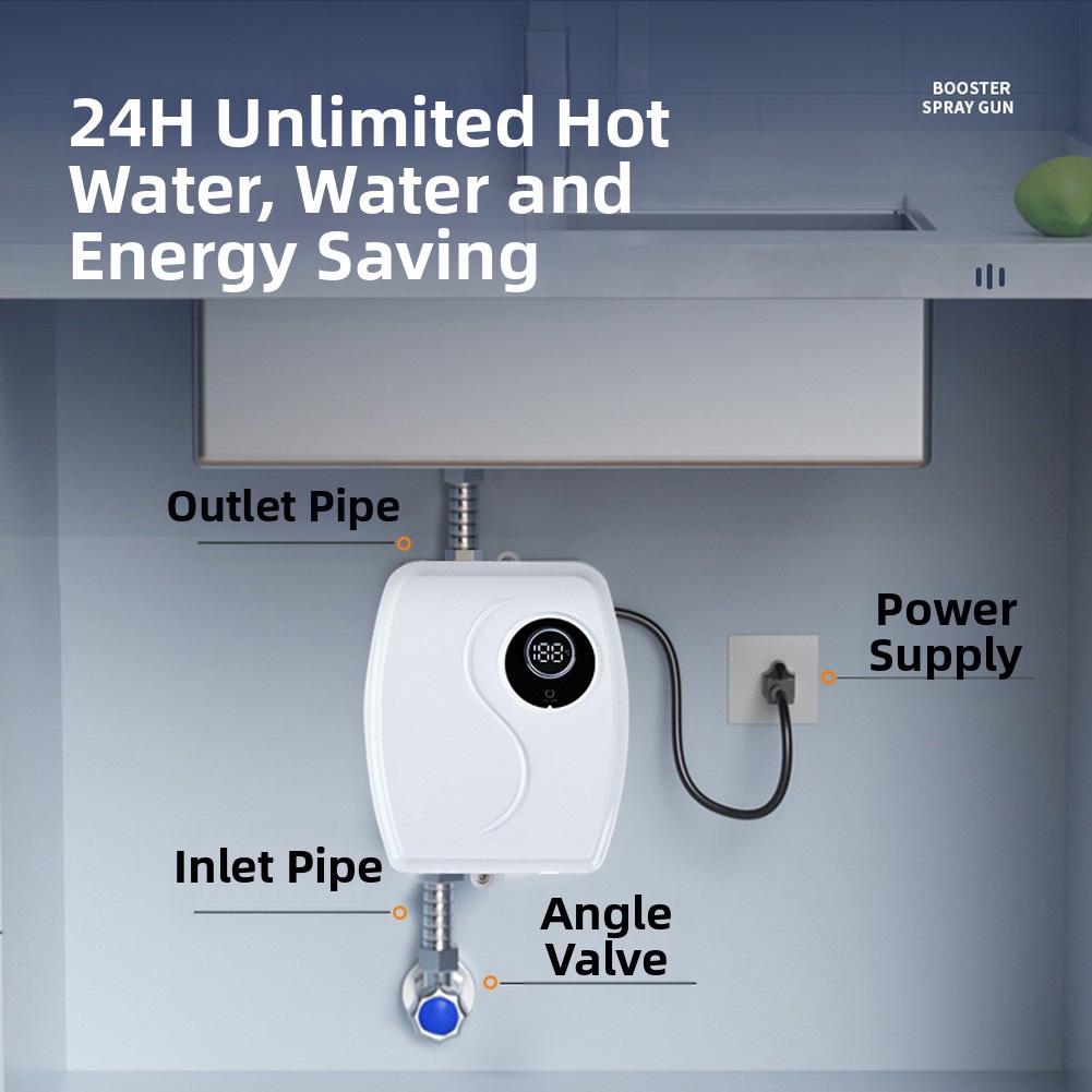 Unlimited Hot Water Stainless Steel Heater Energy Saving Practical For Home Compact Design Water Heater Appliance