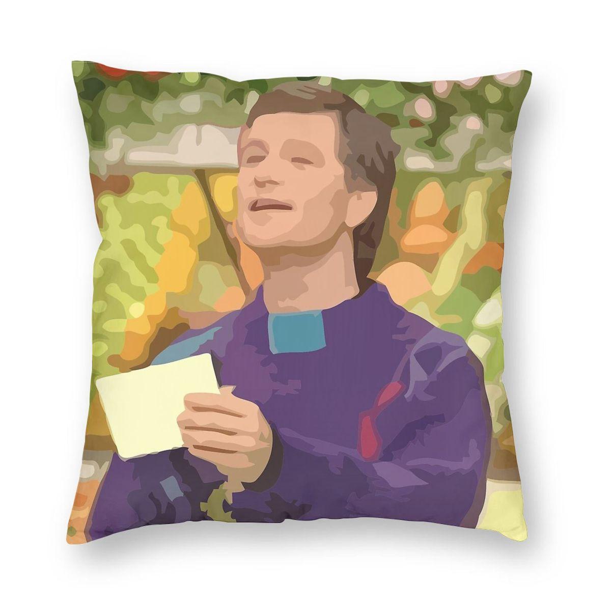 David Ruprecht Supermarket Sweep Square Pillowcase Polyester Linen Velvet Creative Zip Decorative Sofa Cushion Case 30x30cm