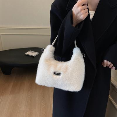 2025 Autumn and Winter New Plush Bag Imitation Mink Hair Handbag Korean Version Fashion Messenger Bag Imitation Fur Fur Bag