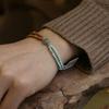 Minimalist Chinese Olive Pit & Turquoise Buddhist Beaded Bracelet – Versatile Literary Jewelry