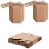 50pcs Hexagonal  Kraft  Carton With Blank Label Rope Stylish Unique Beautiful Birthdays Wedding Parties Candy Biscuits Gift Box