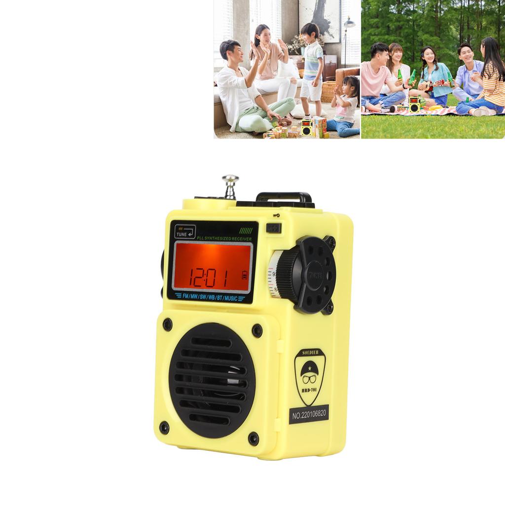 HRD‑701 Digital Radio Full Band Timing Support Memory Card Portable   Radio Music Player for Home Outdoor