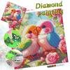 Love Birds DIY Diamond Painting Kit with Colorful Rhinestones Sparkling Craft Canvas for Adults Home Decor and Relaxing Hobby