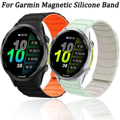 22mm 20mm Silikonband für Garmin Vivoactive 6/Vivomove Trend/570 970 965 265 255 165 55 Magnetisches Armband für Garmin Venu 3 2
