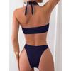 Separate Swimsuit, Sexy Backless Mesh Bikini Set