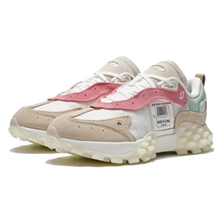 Li Ning Fabric Trendy Cushioning Slip Resistant Abrasion Resistant Breathable Low top Sports Casual Shoes Women's AZGS034-4