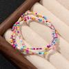 Multicolor Layered Seed Bead Bracelet Set for Women Bohemian Y2K Jewelry Gift