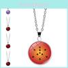 Collier Naruto Tendance Pendentif Anime Neuf Tomoe Rinne Sharingan Avec Incrustation de Cristal Élégante
