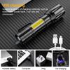 Mini Torch LED Şarj Edilebilir El Feneri Taşınabilir USB Şarj El Feneri Yüksek Güç Bankası Kamp Su Geçirmez Uzun Menzilli Fener