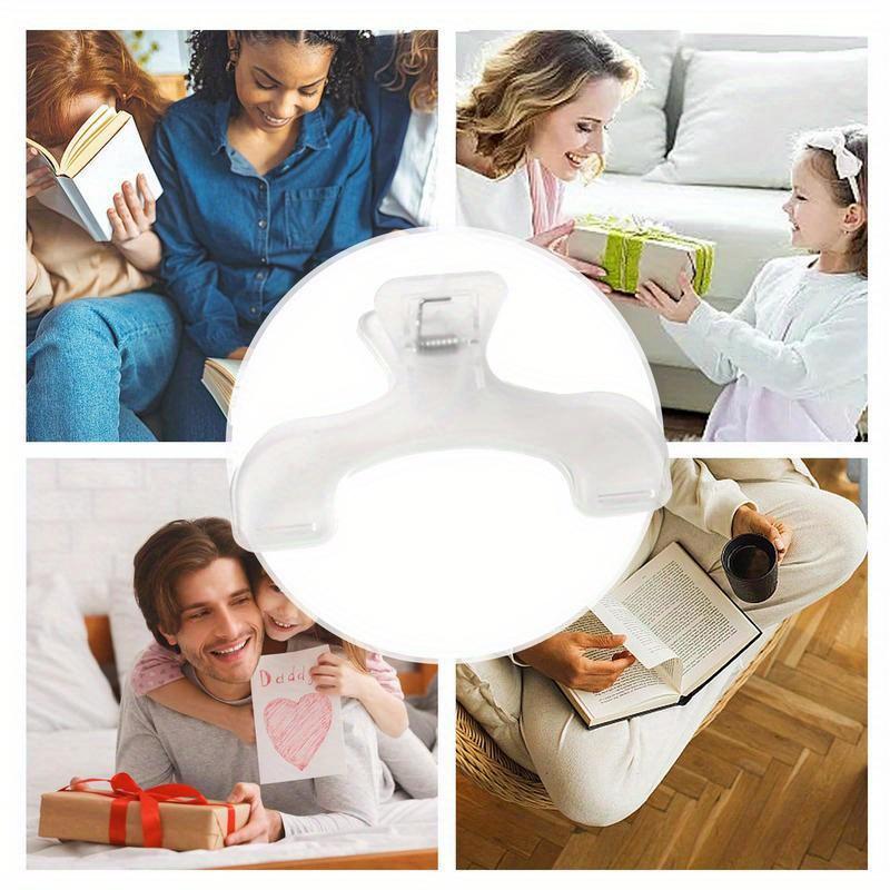 50 Pcs Transparent Plastic Book Clip Simple Reading Aid Fixed Book Holder Bookmarks Creative Design Practical Note Holder