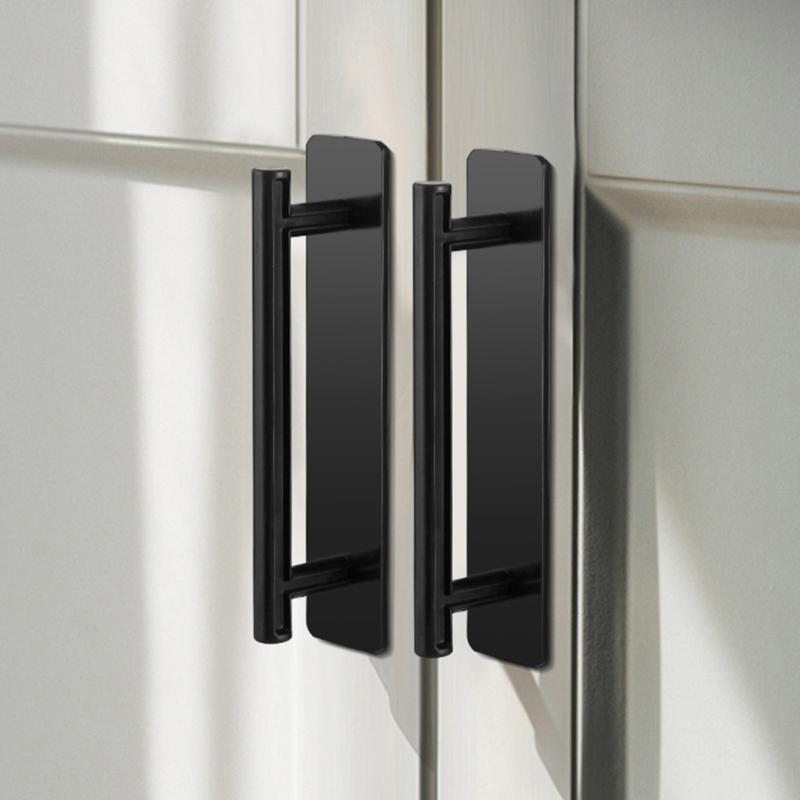 Strong Adhesive Plastic Door Pulls Smooth Grip Design Rustproof Easy To Clean Door Handles for Aluminum Wood Glass Door