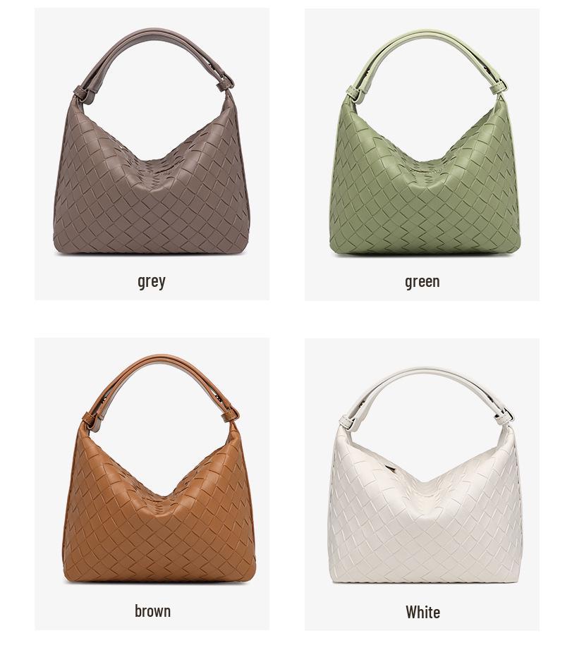 2024 New High-End Woven Handbag: Autumn/Winter Women's Bento Lunch Box Underarm Bag