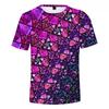 Stained Glass Loose 3D Summer Fashion Men's Clothing 3D Short Sleeved T-shirt