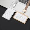 Aluminum Alloy Card Cover Men Women Business Work Name Card ID Badge Lanyard Metal Case Credit Card Holder Bags Protector