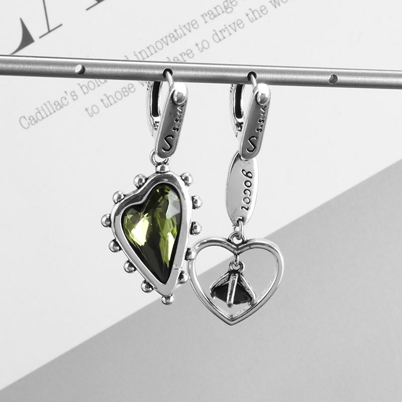 Silver-Plated Hand-Carved Pattern Circle Dangle Earrings for Women Retro Exaggerated Hypoallergenic Earrings Fashion Jewelry