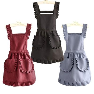 Waterproof Lace Aprons Cotton Art Painting Apron Durable Cooking Aprons  for Women Girl