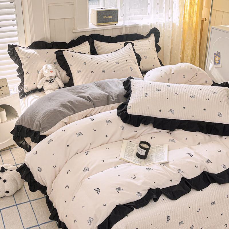 Lilang Hepburn Style Double-Layer Gauze Bedding Set