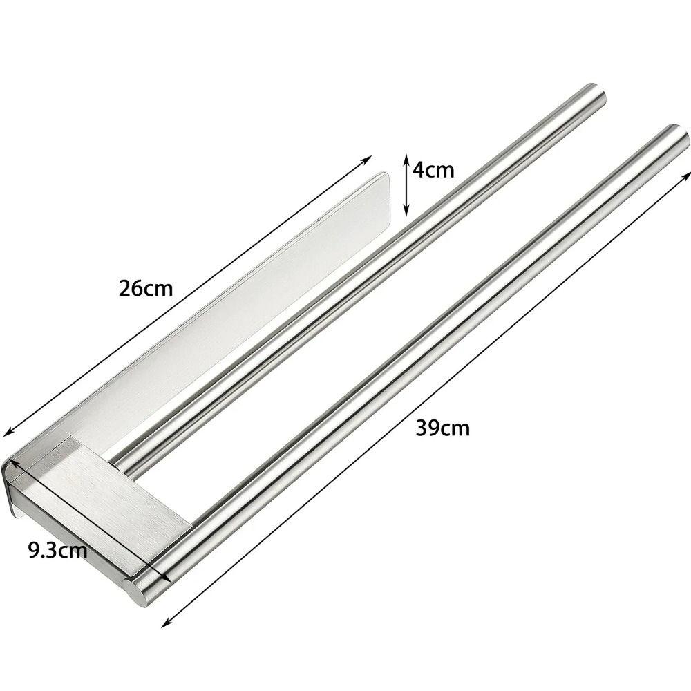 Wandmontierte Handtuchstange Edelstahl Handtuchhalter NEU Ablageregal Badezimmerorganisation