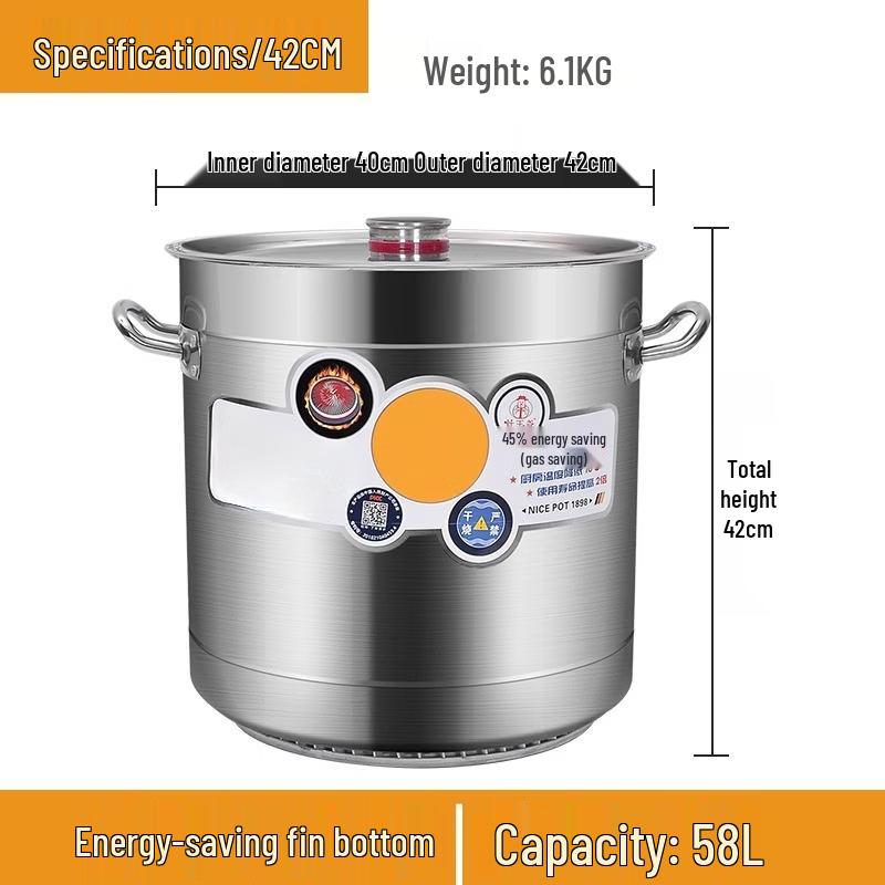 Commercial Thickened Stainless Steel Soup Stock Pot