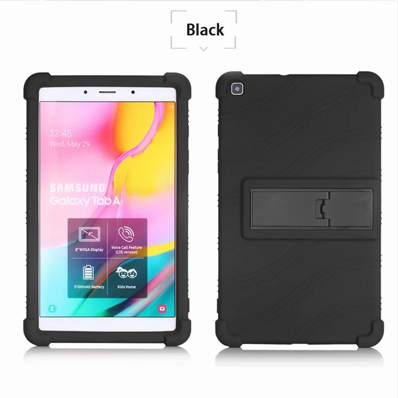 Case For Samsung Galaxy Tab A 8.0 2019 SM-T295 SM-T290 Tablet Safe Shockproof Silicone Stand Cover