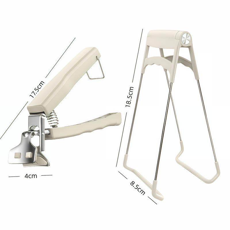 Stainless Steel Heat-Resistant Bowl and Plate Lifting Tongs Set